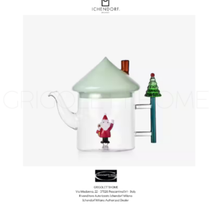 Teiera Babbo Natale con tappo Verde-Ichendorf Milano-GrigolettiHome-Rivenditore Natale 2025 - Christmas Tales - Teiera Babbo Natale Tappo Verde - Ichendorf Milano