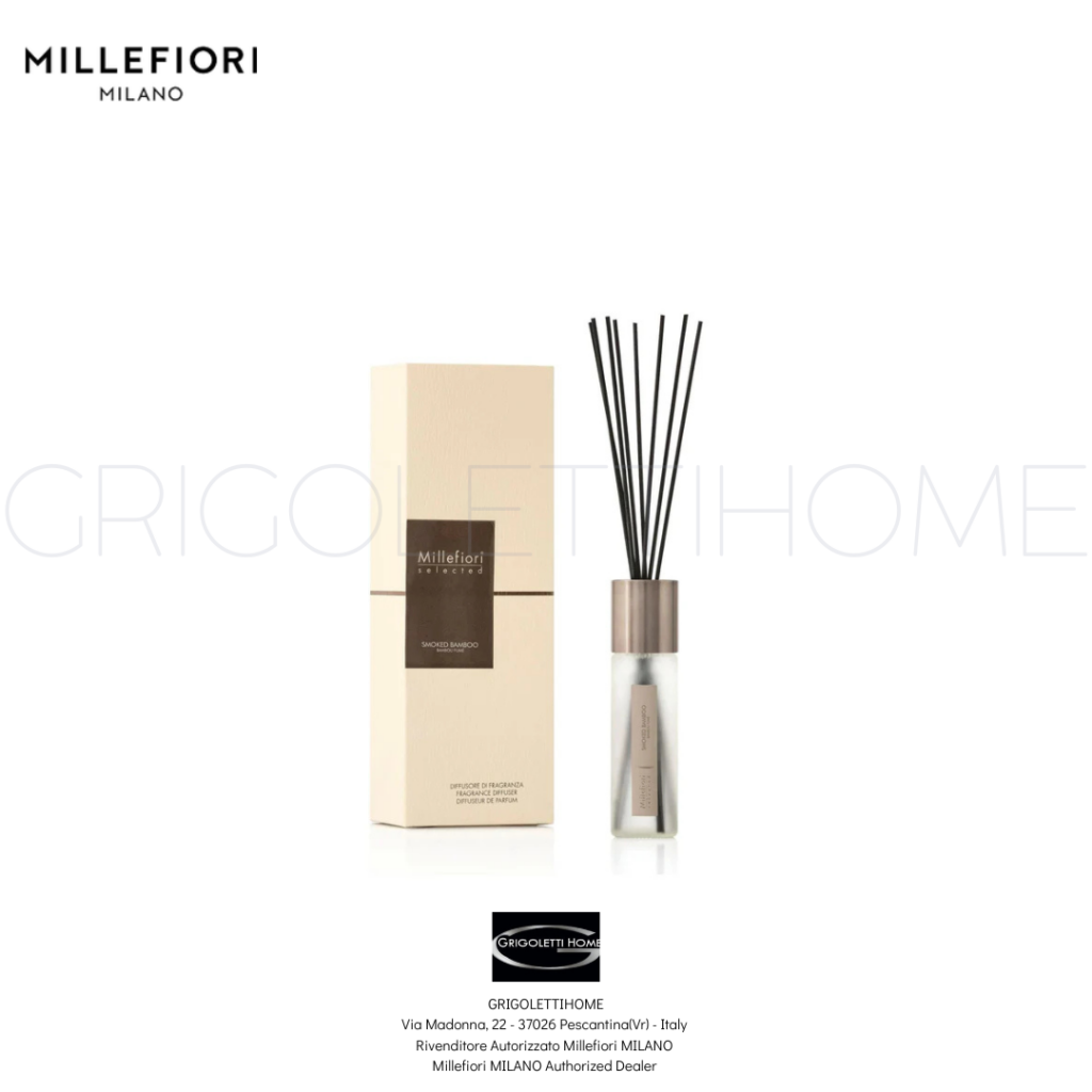 Diffusore a bastoncini 100 ml Selected Smoked Bamboo - Millefiori Milano - GrigolettiHome