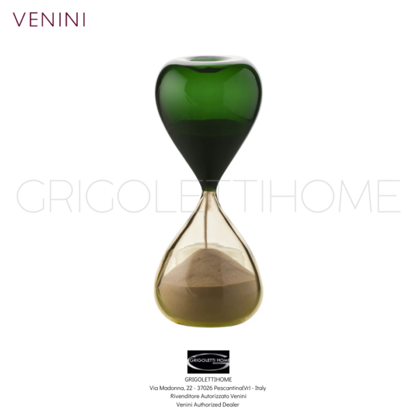 VENINI (5) Clessidra 420.06 Verde Mela - h 25 cm /inch 9.84 - Venini
