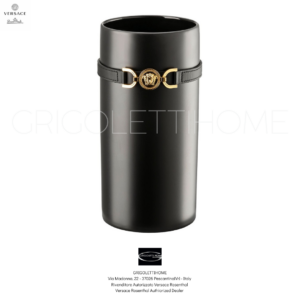 MEDUSA '95 Black Nero - Vaso h cm 24 / inch 9.44 - Versace Rosenthal