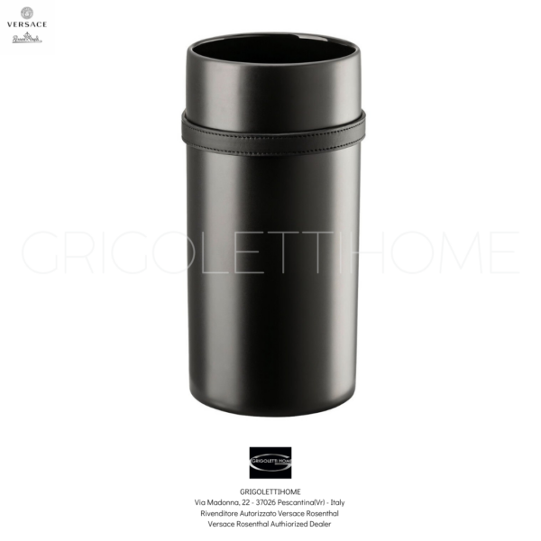 MEDUSA '95 Black Nero - Vaso h cm 24 / inch 9.44 - Versace Rosenthal
