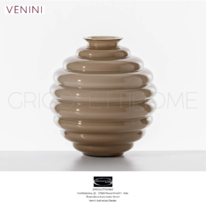 Vaso Deco Beige Moka h cm 24,5-Venini-Grigolettihome Vaso Deco Beige Moka h cm 24,5-Venini-Grigolettihome