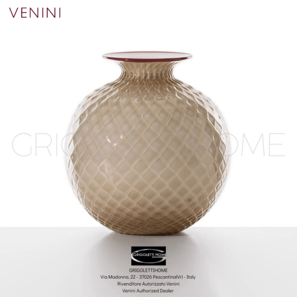 Vaso Monofiore Balloton Moka Lattimo cm 24,5 Venini- GrigolettiHome Vaso Monofiore Balloton Moka Lattimo cm 24,5 Venini GrigolettiHome