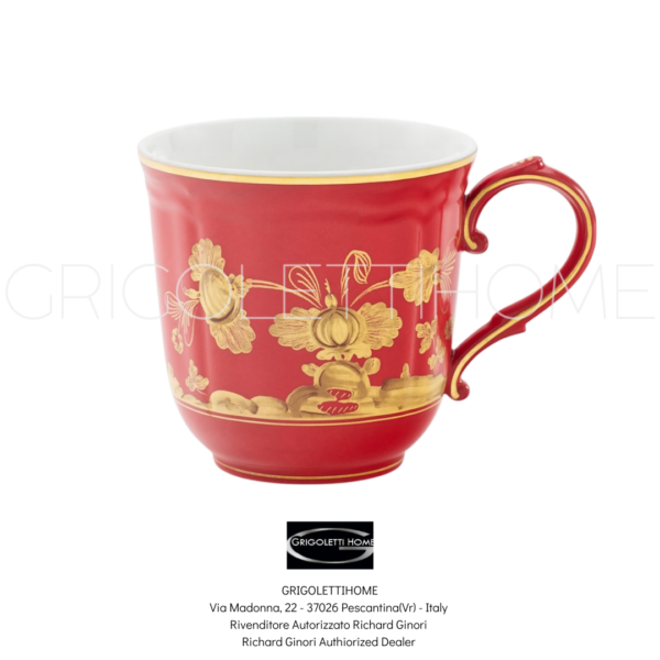 Oriente Italiano Rubrum - Mug 400 ml Rosso opaco/oro - Richard Ginori / GINORI1735