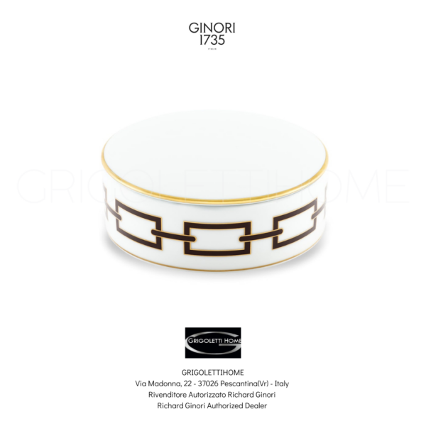 Scatola rotonda Catene Marrone Ebano Richard Ginori-GrigolettiHome
