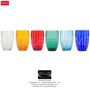 Set 6 Bicchieri - h cm 10,9 - 32 cl - Zafferano - Perle