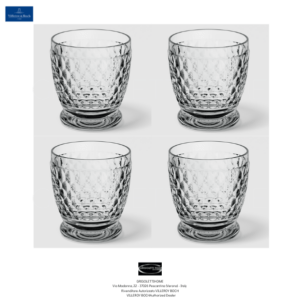 Set 4 Bicchieri da acqua, colore trasparente, 200 ml, cristallo - Boston -Rivenditore