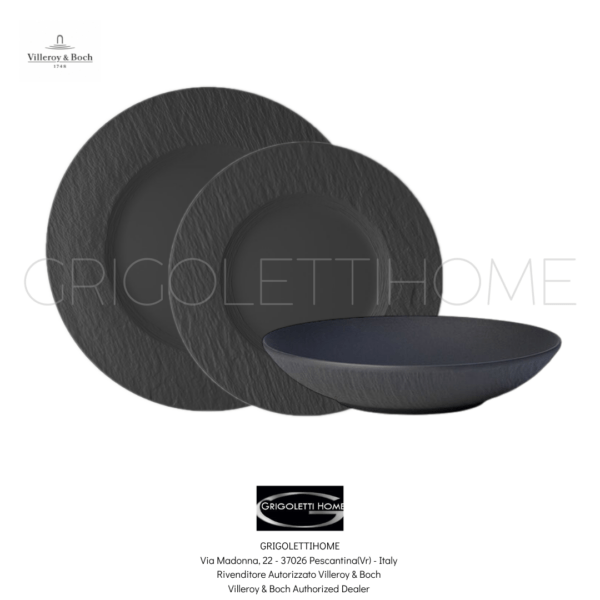 Set Piatti Manufacture Rock- villeroy & Boch - grigolettiHome Set Piatti Manufacture Rock villeroy & Boch grigolettiHome