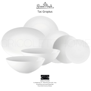 Set piatti 40 Pezzi Tac Gropius Bianco- Rosenthal-GrigolettiHome Set piatti 40 Pezzi Tac Gropius Bianco Rosenthal GrigolettiHome