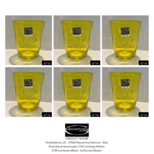 Set 6 Bicchieri Acqua - Samoa Giallo - CTM Comtesse Milano
