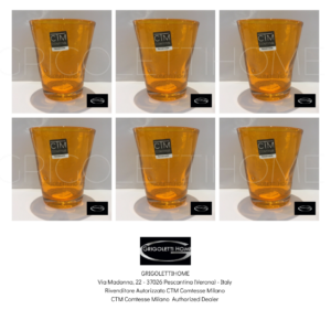 Set 6 Bicchieri Acqua - Samoa Arancio - CTM Comtesse Milano