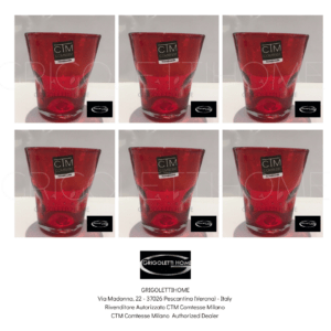Set 6 Bicchieri Acqua - Samoa Rosso - CTM Comtesse Milano
