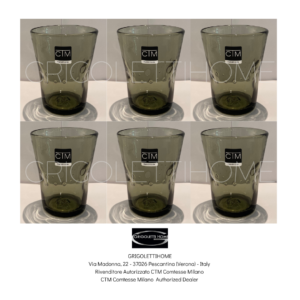 Set 6 Bicchieri Acqua - Samoa Grigio Fumo - CTM Comtesse Milano