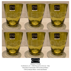 Set 6 Bicchieri Acqua - Samoa Verde Oliva - CTM Comtesse Milano