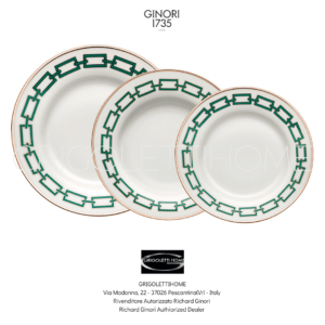 Set Piatti Catene Smeraldo Ginori1735 GrigolettiHome
