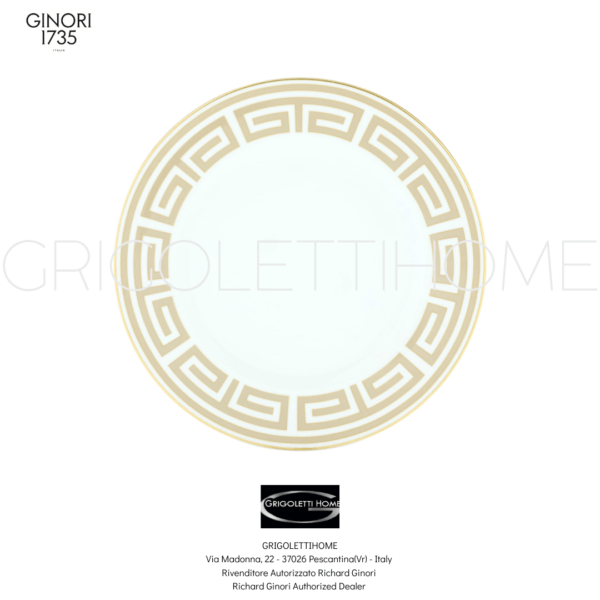 28 cm Dinner Plate, "Labirinto Cachemire," Richard Ginori, Ginori1735, GrigolettiHome (1)