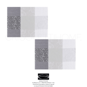 Set 2 Tovagliette Antimacchia-Fleurs de Kyoto-Le-jacquard-Francais-GrigolettiHome Set 2 Tovagliette Antimacchia Fleurs de Kyoto Le jacquard Francais GrigolettiHome