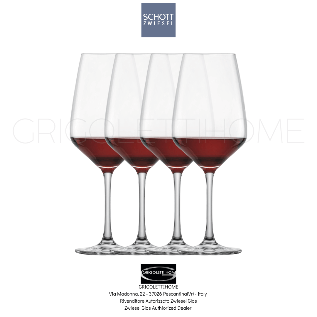 Set of 4 Stemmed Glasses - Red Wine - Tulip