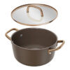 1035084_6 Casseruola con due manici con coperchio in vetro - 24 cm, alluminio, marrone brown - Zwilling