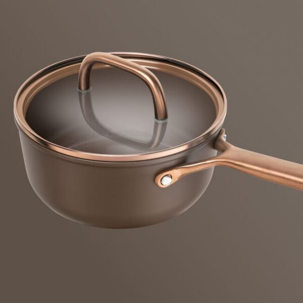750077936 Casseruola con manico con coperchio in vetro - 18 cm, alluminio, marrone brown - Zwilling