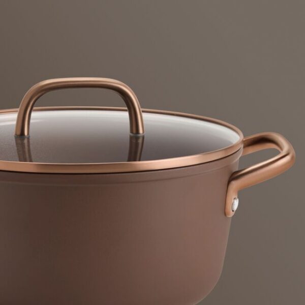 750077937 Casseruola con due manici con coperchio in vetro - 24 cm, alluminio, marrone brown - Zwilling