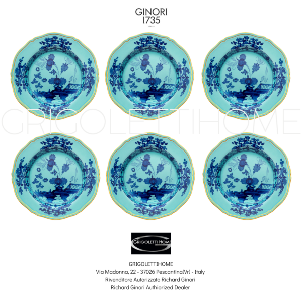Set 6 Piatti Piani Oriente Italiano Iris - Richard Ginori-Ginori1735-GrigolettiHome Set 6 Piatti Piani cm 26,5 - Oriente Italiano Iris - Richard Ginori / GINORI1735