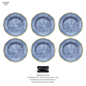 Set 6 Piatti Piani cm 26,5 - Oriente Italiano Pervinca - Richard Ginori / GINORI1735