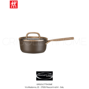 Casseruola con manico con coperchio in vetro - 18 cm, alluminio, marrone brown - Zwilling