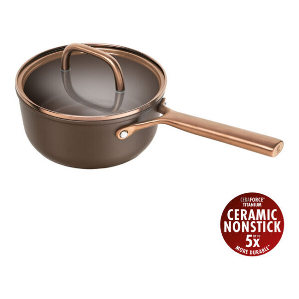 casseruola 18 con 1 manico Casseruola con manico con coperchio in vetro - 18 cm, alluminio, marrone brown - Zwilling