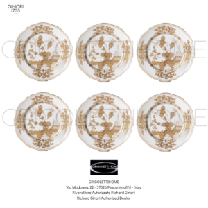 Set 6 Piatti Piani cm 26,5 - Oriente Italiano Aurum - Richard Ginori / GINORI1735