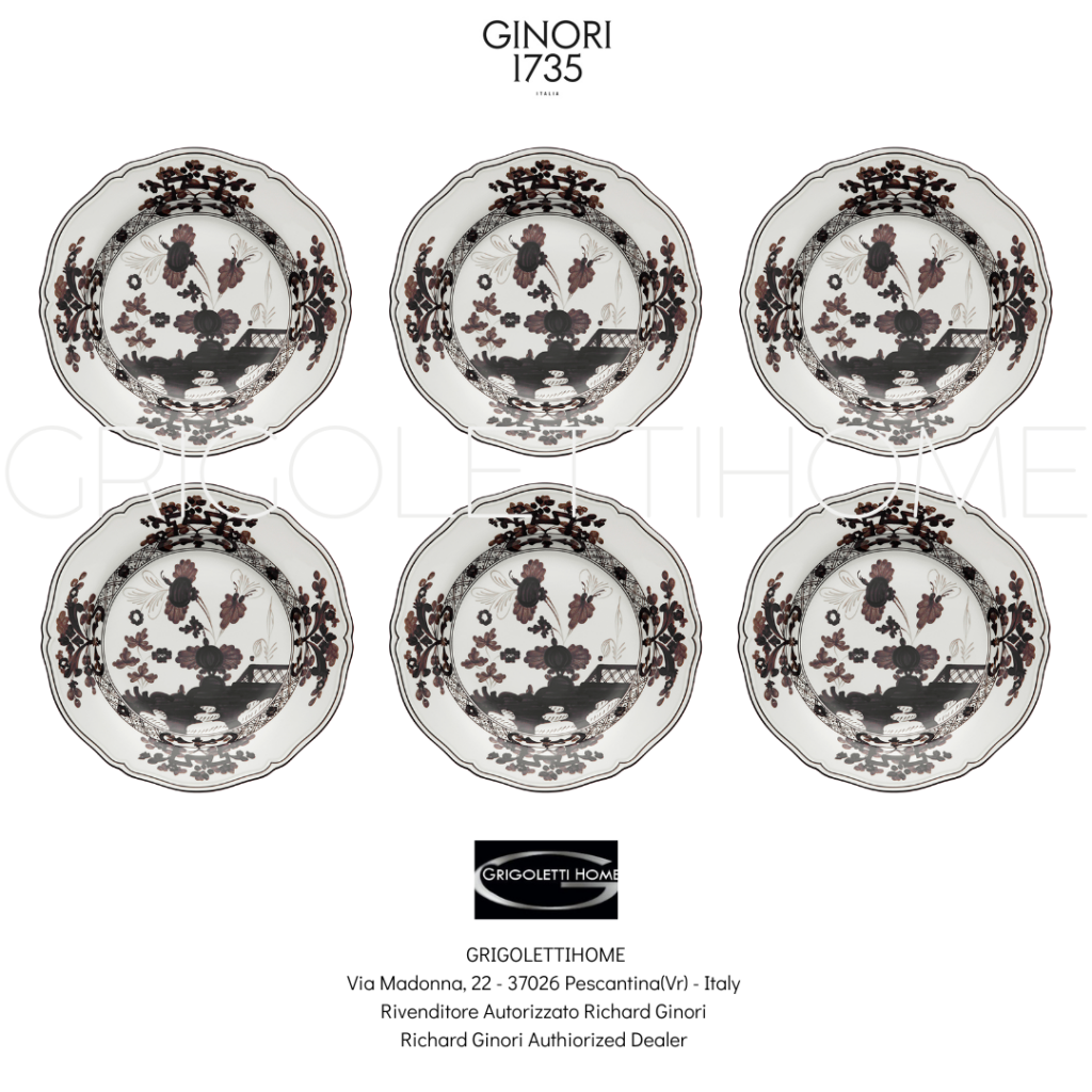 Set 6 Piatti Piani cm 26,5 - Oriente Italiano Albus - Richard Ginori
