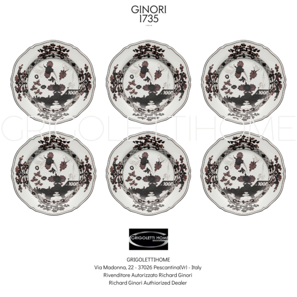 set-6-piatti-piani-cm-26,5-albus-oriente-italiano-ginori-1735 (2) Set 6 Piatti Piani cm 26,5 - Oriente Italiano Albus - Richard Ginori