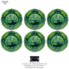 Set 6 Piatti Piani cm 26,5 - Oriente Italiano Malachite - Richard Ginori